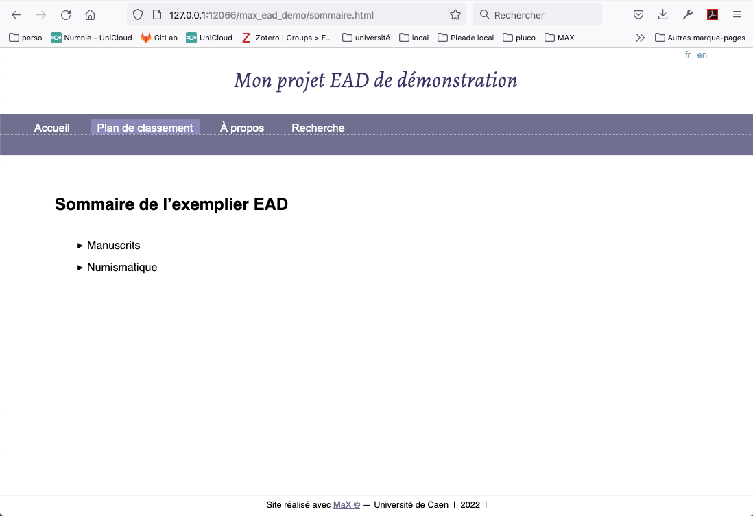 édition de démonstration
